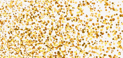 Sparkling gold confetti on white. Perfect for celebrations!