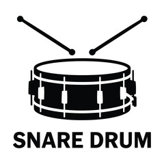 Snare drum with drumsticks icon