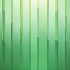 Fluted glass background with soft vertical stripes. Elegant decorative green glass