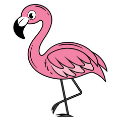 Fototapeta premium A Graceful Flamingo: A Symbol of Beauty and Elegance