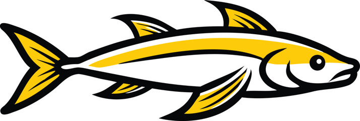 Detailed illustration of a glass catfish on a white background