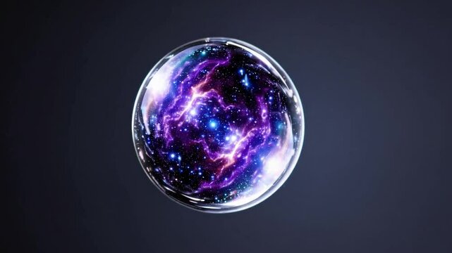 Galactic orb magic cosmic sphere glowing energy in vibrant mysterious universe, abstract fantasy nebula, starry cosmic space