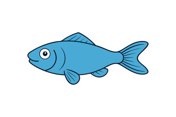 Detailed gourami fish illustration on white background