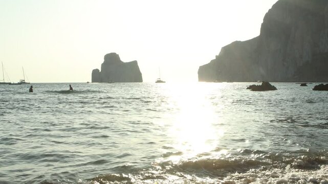 Sunset Seascape with Pan di Zucchero Rock