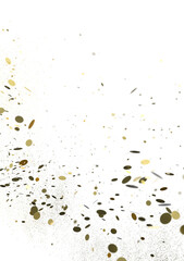 confetti png. Gold confetti falls from the sky. Glittering confetti on a transparent background. Holiday,
