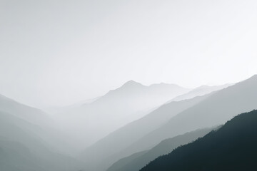 Fototapeta premium mountain ridge in chile at sunrise featuring solitary rock on right side of frame