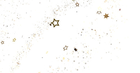 stars gold modern frame in 3d