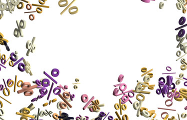 percent sign percentage icon interest rate background