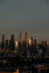 Fototapeta premium sunset in kuala lumpur city 
