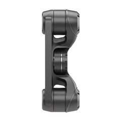 Black industrial wheel assembly with dual rollers