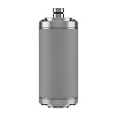 Cylindrical metal machine part with connector