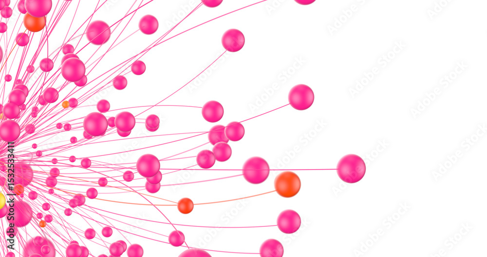 Aufkleber network shape. abstract 3d render