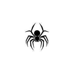 Obraz premium Black spider icon vector