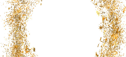 Elegant design with gold stars and glitter perfect for holidays, celebrations, and invitations.