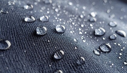 撥水素材に浮かぶ水滴の質感5