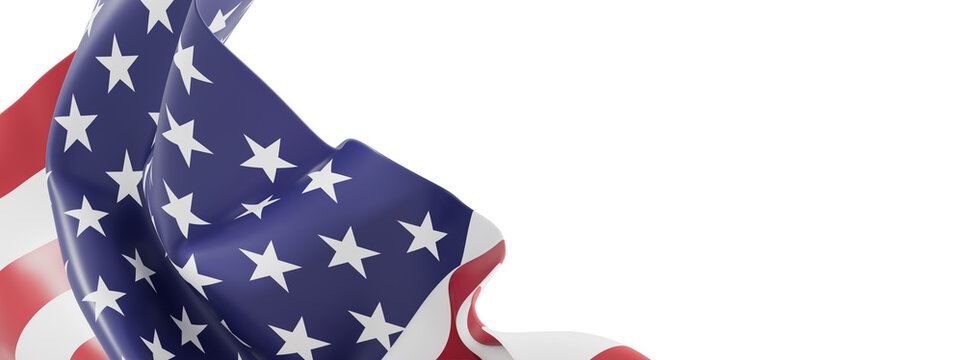 High-quality image of an American flag draped elegantly. Perfect for patriotic designs.