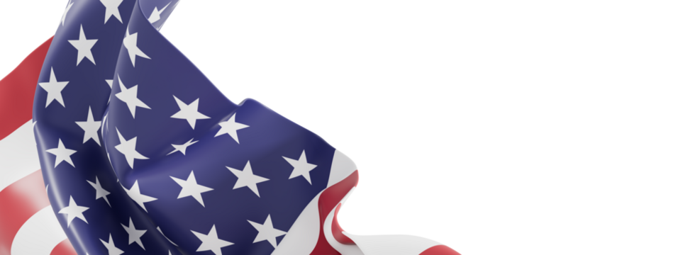 High-quality image of an American flag draped elegantly. Perfect for patriotic designs.