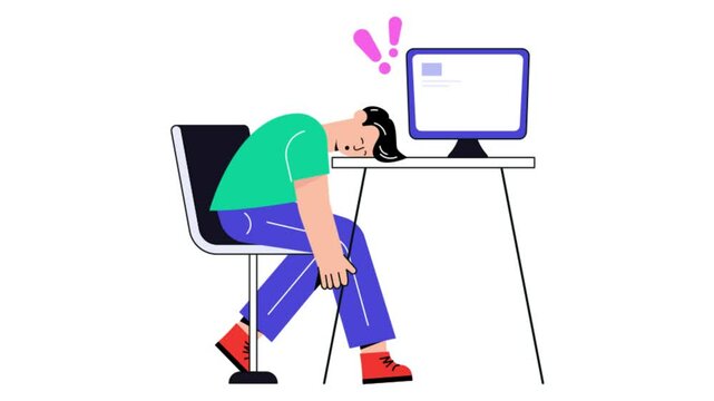 Search Not Found Connection 2D Flat Animation. 