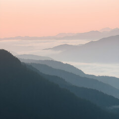 Fototapeta premium mountain landscape with fog