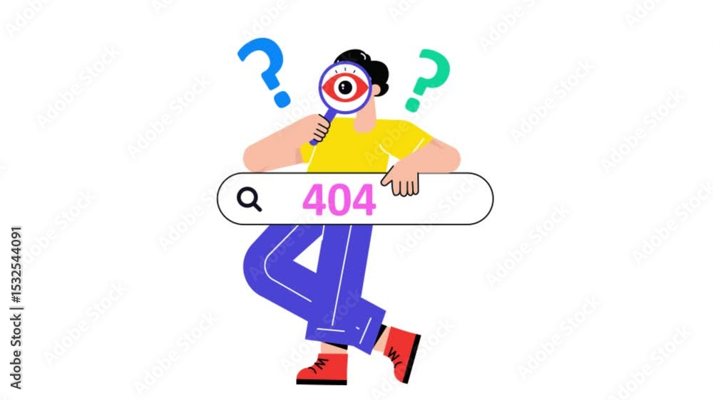 Poster looking for result connection 2d flat animation.