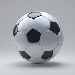 soccer ball isolated on white silk background