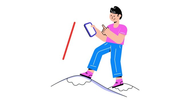 Lost Connection Connection 2D Flat Animation. 