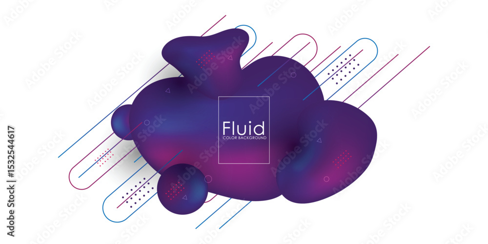 Aufkleber abstract colorful dynamic fluid shapes background design for banner