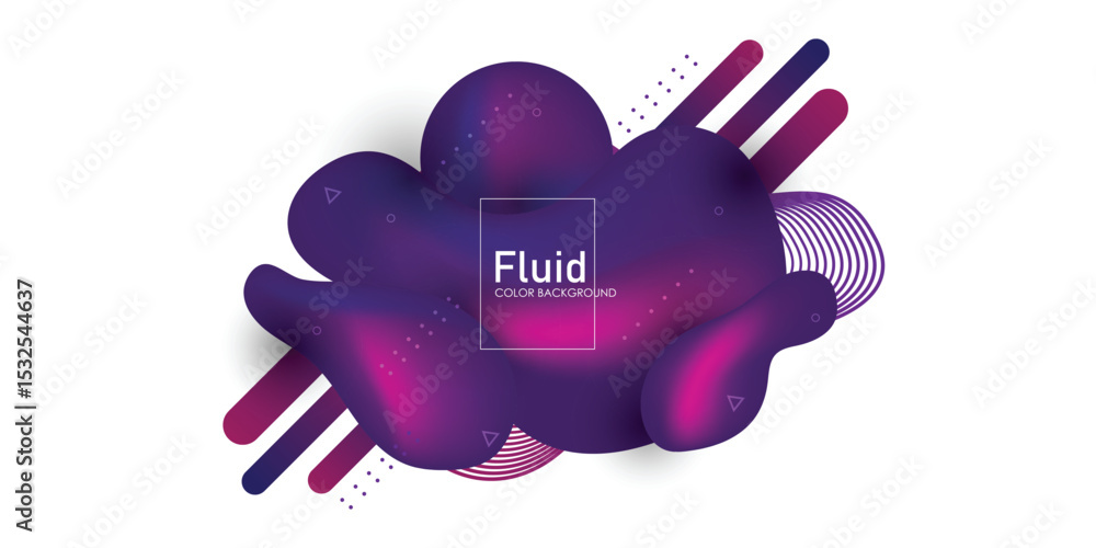 Aufkleber abstract colorful dynamic fluid shapes background design for banner