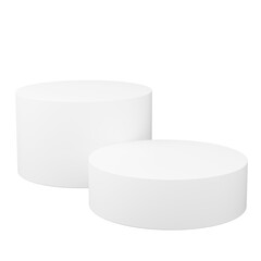 3D Render White Product Display Podium