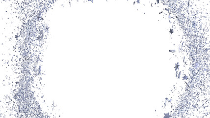 Elegant silver glitter and stars border. Perfect for cards, invitations, and backgrounds.