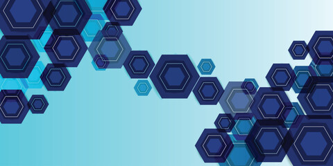  Blue color hexagonal background