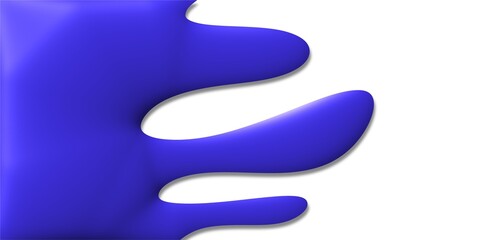 Abstract Blue Liquid Shape on White Background. Suitable for digital art, branding, or backgrounds