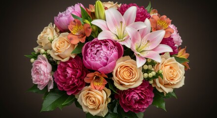 Vibrant bouquet of flowers