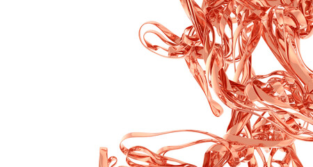 Rose gold liquid metal abstract background. Perfect for modern designs and branding.