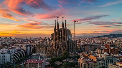 The Enchanting Beauty of a Cathedral Under the Golden Sunset