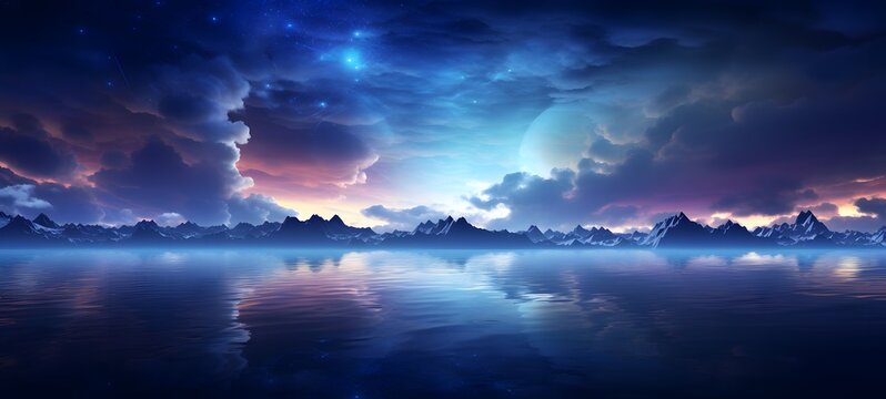 Galaxy Version of sea world, ai generative