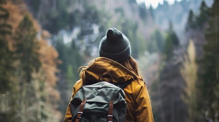 Vibrant imagery evoking an adventurous mood, featuring a hiker trekking through mountain trails with a backpack, a rock climber scaling a cliff, and a cyclist navigating a forest path under a dramatic