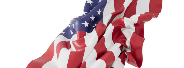 High-resolution image of a waving American flag, perfect for patriotic designs and backgrounds.