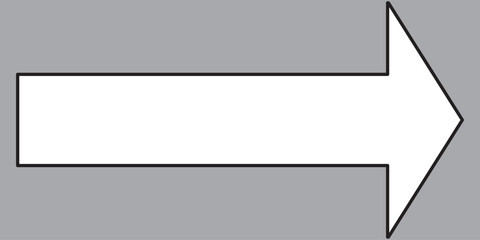 Long arrows icon. Vector set of trendy long arrows right in line style. Black arrows vector illustration.