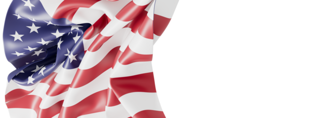 High-resolution image of a waving American flag, perfect for patriotic designs and backgrounds.