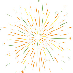 Obraz premium fireworks with stars and sparks composition isolated. Vector graphic line ink illustration. Festival colorful fireworks. holiday banner, poster, flyer, greeting card, decorative elements