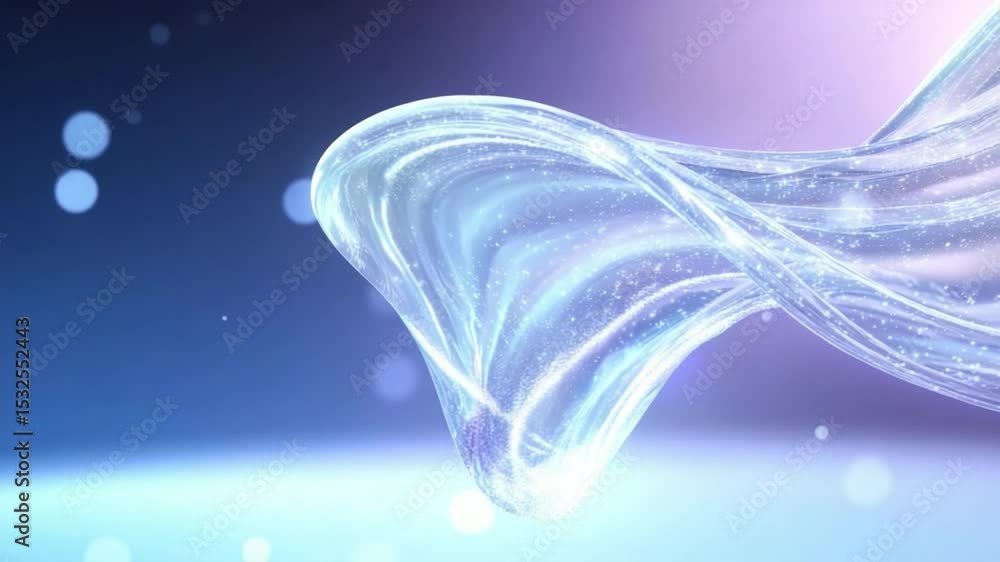 Poster abstract waveform: a captivating digital depiction of a translucent, swirling waveform, exhibiting t
