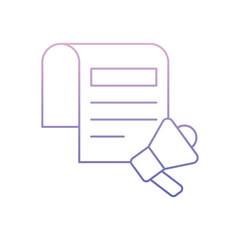 Press Release Vector icon