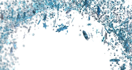 Fototapeta premium Abstract background with blue star confetti. Perfect for festive designs and celebrations.