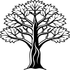 Obraz premium Ancient African Tree Spirit – Vector Illustration