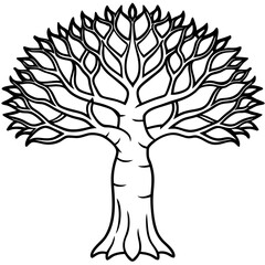 Ancient African Tree Spirit – Vector Illustration