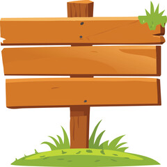 zombie wood board sign flat isolated