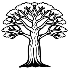 Obraz premium Ancient African Tree Spirit – Vector Illustration