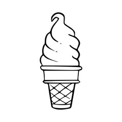 dessert waffle cone icon