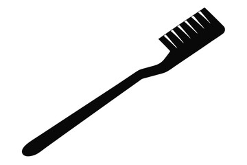 Isolated Black Toothbrush Dental Hygiene, Oral Care and Health Essentials Illustration